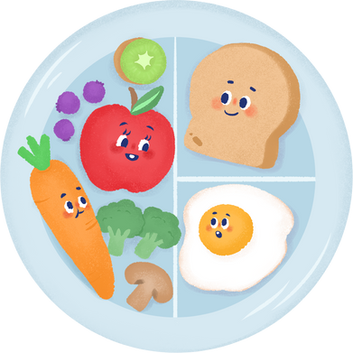 Cute healthy meal illustration